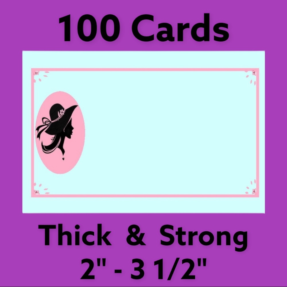100 Cards Vintage Lady. PRICE IS FIRM 2" - 3 1/2"